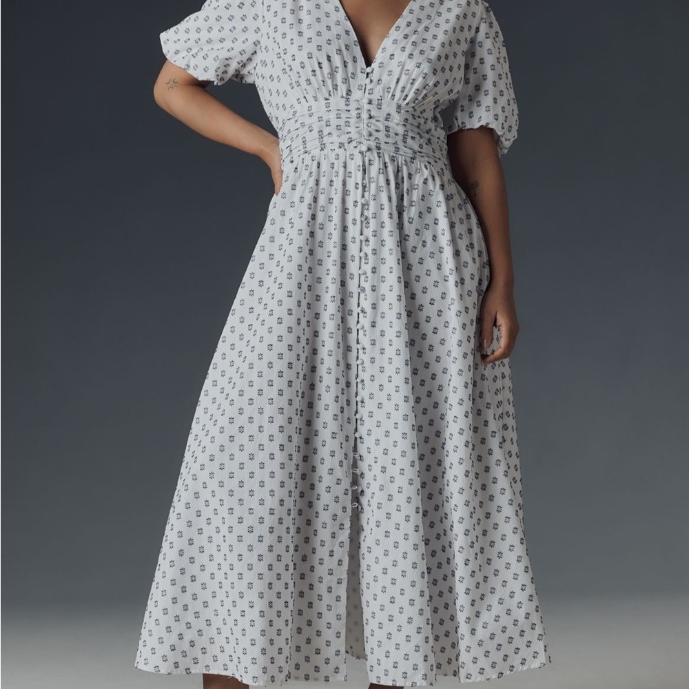 Anthropologie Katerina Button Front Dress